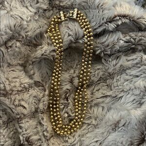 Elegant Gold Tone Beaded Necklace